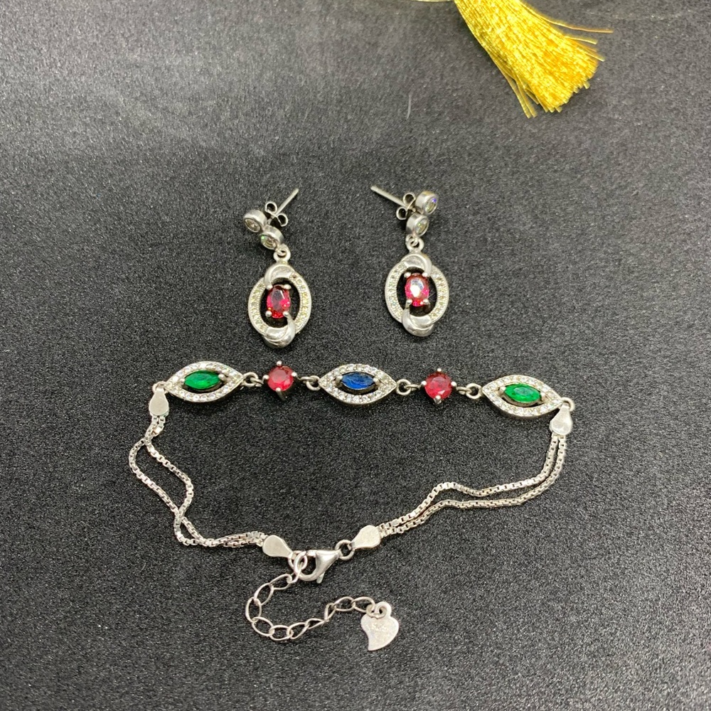 Sterling Silver 925 Set Bracelet and earrings
